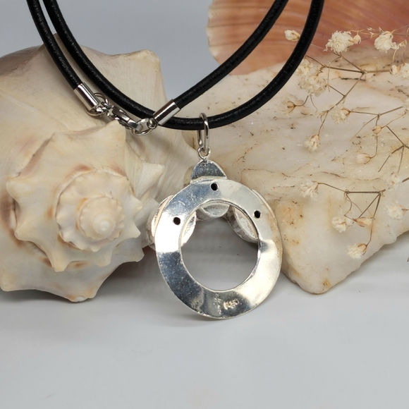 Natural Beautiful Blue Azurit/Lapis Stone Silver 925 Pendant - Picture 4 of 8